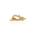 24K gold plated brass lobster clasp with sparkling zircon inlay for jewelry making - Gold