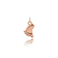Polished rose gold plated baby footprint pendant for DIY bracelets and necklaces - Rose Gold