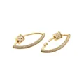 Elegant 18K gold-plated curved earrings featuring micro-pave white cubic zirconia stones - Lips Style 5