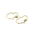 18K gold plated Hamsa hand carabiner clasp with micro-pave CZ for DIY jewelry making - Hamsa Hand Style 2