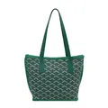 Klassische grüne Tote Bag mit luxuriösem Fischschuppenmuster und Ledergriffen Damen - Grün