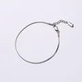 Bracciale regolabile in acciaio inossidabile argento con catena a serpente e moschettone - 1.2MM*18+2CM / Oro Bianco