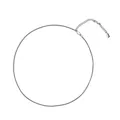 Minimalist silver chain necklace with lobster clasp and adjustable extension on white background - Ultra Fine / Silver