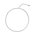 Collier chaîne argentée minimaliste avec fermoir mousqueton et chaînette réglable - Petit / Argent