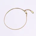 Bracciale a catena serpente regolabile in acciaio dorato con chiusura a moschettone - 1.2MM*18+2CM / Oro