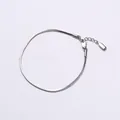 Bracciale minimalista in acciaio inossidabile argento con catena a serpente - 1.5MM*15+2CM / Oro Bianco