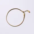 Bracciale a catena serpente sottile in acciaio inossidabile dorato con chiusura a moschettone - 2MM*15+2CM / Oro