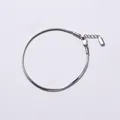 Bracciale a catena a serpente regolabile in acciaio inossidabile argento con moschettone - 2MM*18+2CM / Oro Bianco