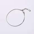 Elegante bracciale a serpente in acciaio inossidabile argento con chiusura a moschettone - 1.2MM*15+2CM / Oro Bianco