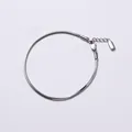 Bracciale a catena serpente in acciaio argento minimalista con chiusura a moschettone - 2MM*15+2CM / Oro Bianco