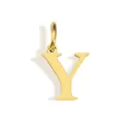 Minimalist gold-plated stainless steel letter Y pendant accessory for DIY jewelry making - Letter Y / Gold
