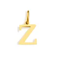Minimalist gold plated stainless steel initial letter Z charm pendant for DIY jewelry making - Letter Z / Gold