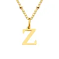 Collier satellite doré avec pendentif minimaliste lettre Z pour femme élégant - Lettre Z / Or