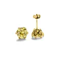 Classic S925 sterling silver gold plated moissanite stud earrings with yellow gemstone - Small Style / Lemon Yellow