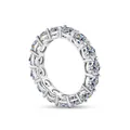 Eternity-Ring aus S925 Sterlingsilber mit rund geschliffenen Moissanit-Steinen - Weiß