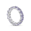 Eternity-Ring aus S925 Sterlingsilber mit lila Moissanit-Steinen im Rundschliff - Hellviolett