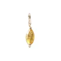 Marquise-cut yellow gemstone pendant with a golden S-hook clasp and polished finish - 6*8mm / November Light Yellow - Gold