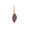 Golden marquise cut purple zircon drop pendant featuring elegant S-hook design - 6*8mm / June Purple - Gold