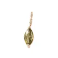 Golden drop necklace pendant featuring a marquise-cut olive green gemstone insert - 6*8mm / August Light Green - Gold