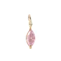 Pink marquise zircon pendant with gold-plated S-hook for custom necklaces - 6*8mm / October Pink - Gold
