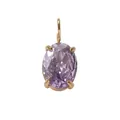 Pendentif doré élégant avec zircon violet taille ovale et serti à quatre griffes chic - Violet de Février (Ton Or)