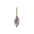 Eleganter vergoldeter Anhänger mit einem lavendelfarbenen Zirkon im Marquise-Schliff - Februar Violett - Gold