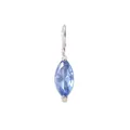 Anhänger mit hellblauem Zirkon im Marquise-Schliff und polierter Silberoberfläche - September Saphir-Silber