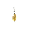Gelber Zirkonia-Anhänger im Marquise-Schliff mit Silber-Öse für Geburtsstein-Schmuck - November Hellgelb-Silber
