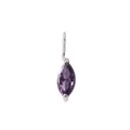 Eleganter violetter Zirkonia-Anhänger in Marquise-Form mit silbernem Metallhaken - Juni Lila-Silber
