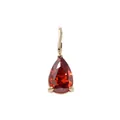 Elegante ciondolo in cristallo rosso a forma di pera con montatura placcata in oro - 6*8mm / Gennaio Rosso - Oro