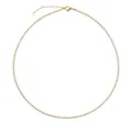 Collier tennis doré avec cristaux de zircone ronds et chaîne de réglage - Or-Avril Blanc