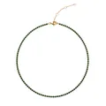 Collier doré avec oxydes de zirconium vert émeraude et fermoir mousqueton réglable - Or - Mai Vert