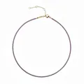 Collier tennis en acier inoxydable doré orné de petits cristaux de zircon violets - Or - Juin Violet Clair