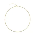 Fine chaîne plaquée or avec fermoir mousqueton et maillon d'extension réglable pour femme - Or - Novembre Jaune Clair