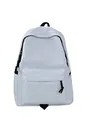 Minimalistische lichtblauwe nylon rugzak voor studenten met grote inhoud en ritsvak - Enkele Tas / Blauw