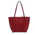 Chic red crocodile pattern tote bag with large capacity and elegant PU leather straps - Red