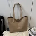 Khaki woven tote bag with Intrecciato texture and long shoulder straps for daily use - Khaki