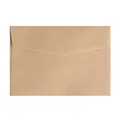 Standard brown kraft paper envelope with pointed flap and subtle fiber texture - Horizontal Long Style / 19.3x13.3cm