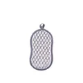 Esponja de cocina ergonómica gris con textura de panal y cordón para colgarla - Gris