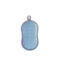 Esponja de cocina a cuadros azules con lazo para colgar y limpieza antiadherente - Azul