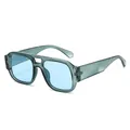 Lunettes de soleil aviateur tendance avec monture bleu pétrole et verres bleu clair - Monture Bleue / Verres Bleus