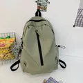 Hellgrüner minimalistischer Freizeitrucksack mit Reißverschluss und Plüsch-Oktopus - Groß Ohne Anhänger / Grün