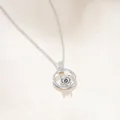 Collana a quadrifoglio minimalista in argento S925 con ciondolo in moissanite scintillante - 1 Carato (6,5mm) / Bianco Taglio a 100 Faccette
