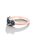 Bague trois pierres en argent S925 finition or rose avec moissanites de 5 carats - Or Rose - Multicolore