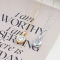 Classic 2ct D color moissanite pendants in silver and gold plating on S925 chains - 2 ct / Silver