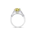 Luxe 3 karaat gele moissanite ring van sterling zilver met micro-pave diamanten - Citroengeel