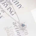 S925 Sterling Silber Mondsichel Anhänger mit 2ct rosa Moissanit und Pavé-Fassung - Weiß