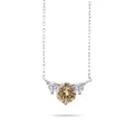 Elegante Halskette mit champagnerfarbenem Moissanit und S925-Sterlingsilber-Finish - 1,2 ct / Original Gelb