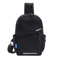 Schwarze Soraka leichte Nylon-Brusttasche für Wandern und Freizeit-Outdoor-Sport für Männer - Schwarz