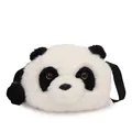 Süße Panda Plüsch Umhängetasche mit Kunstfell und verstellbarem Gurt für Damen - Groß / Realistischer Panda-Kopf-Stil (Stil 2)